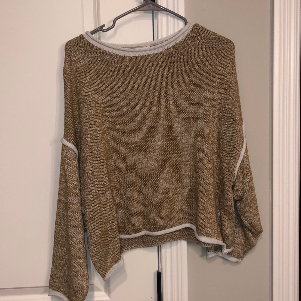 Pink lily Yellow knit sweater